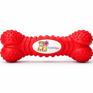 ChewTitan Indestructible Dog Chew Toy Heavy Duty Rubber 7 Inch Red | PetsWithStyles