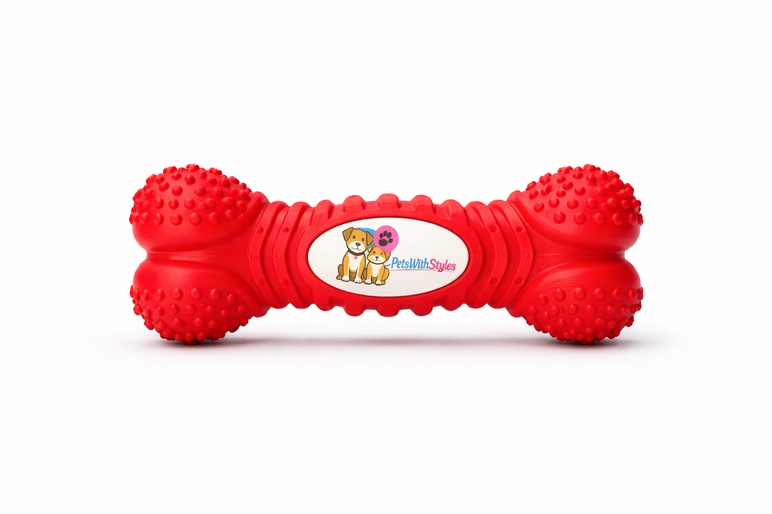 ChewTitan Indestructible Dog Chew Toy Heavy Duty Rubber 7 Inch Red | PetsWithStyles