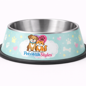 Stainless Steel Dog Bowl Non-Slip 32oz Silver | PetsWithStyles