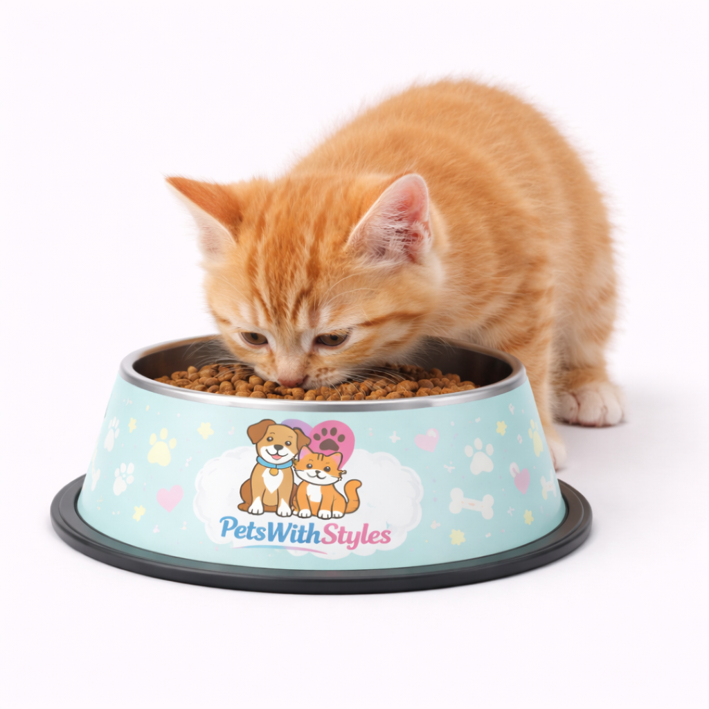 Stainless Steel Dog Bowl Non-Slip 32oz Silver | PetsWithStyles - Image 4