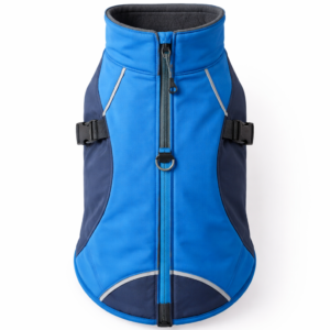 Waterproof Dog Jacket Reflective Lightweight Rain Coat Adjustable Medium Blue | PetsWithStyles